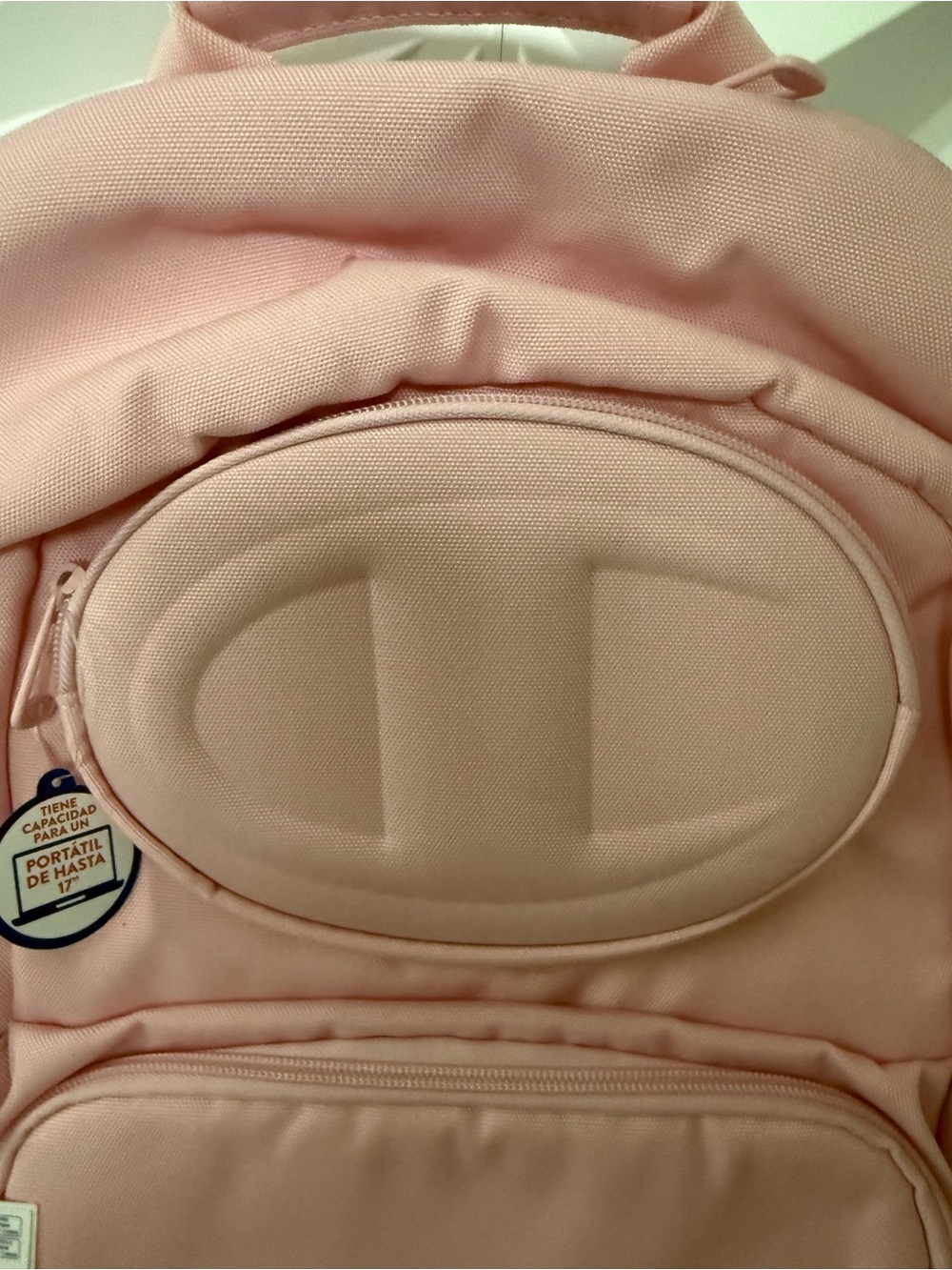 Champion Light Pink Women's Backpack with Front Padded Pocket